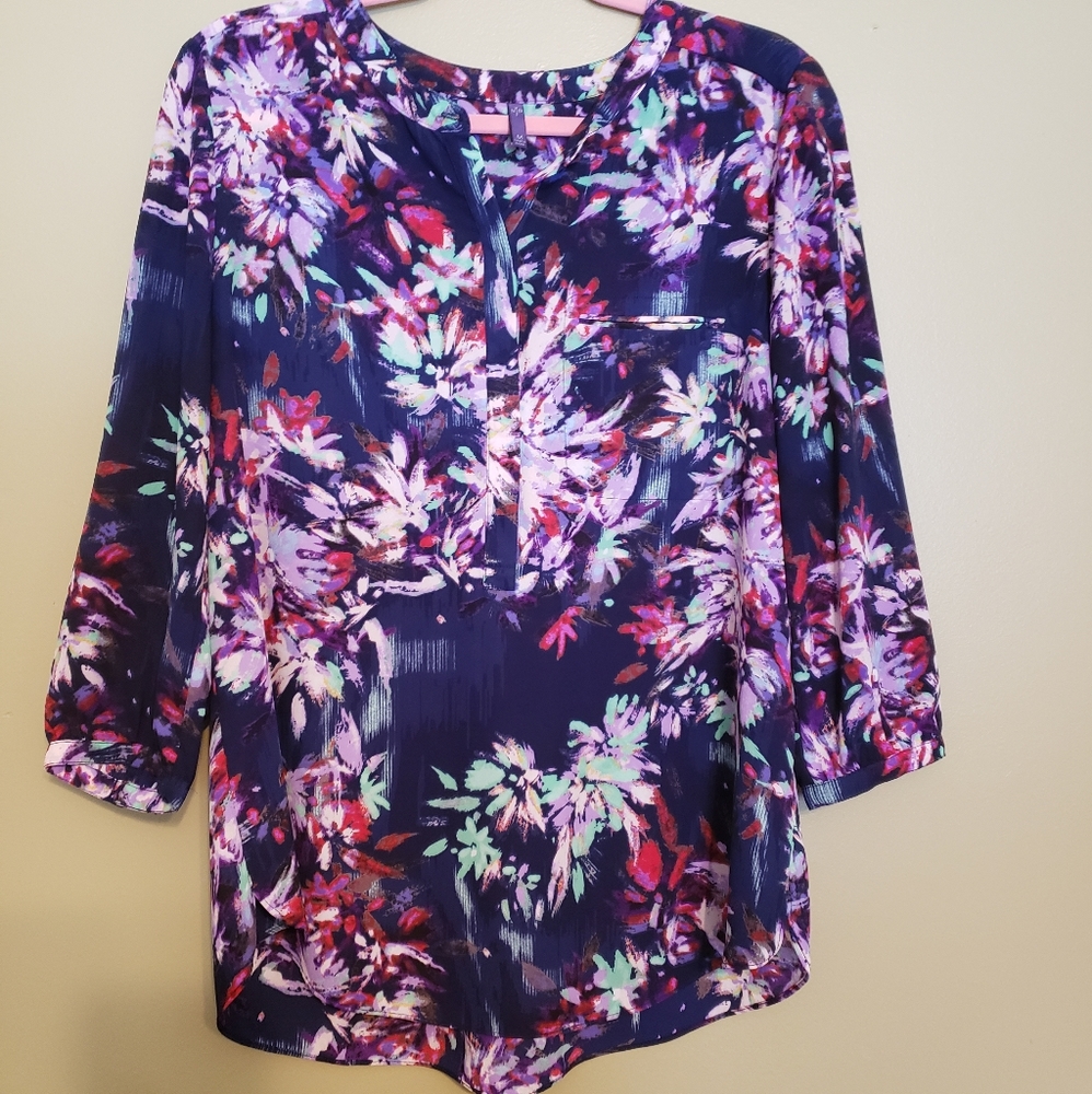 NYDJ Henley Blouse, Size M